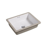 17"x13" Rectangle Ceramic Undermount Bathroom Sink with Overflow - Orlando Product