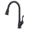 Single Handle Pull Down Sprayer Kitchen Faucet with 3 Function - Matte Black