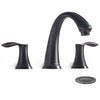 ORLANDO 8 inch Widespread Bathroom Faucet, Two Handle Bathroom Faucet 3 Hole with Pop-up Drain - Oil Rubbed Bronze