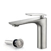 Single handle Bathroom Faucet with Pop Up Drain - Brushed Nickel