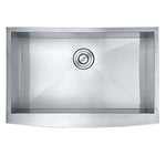 27"x20"x10" Zero radius Stainless Steel Single Bowl Apron Farm Sink, 16 Gauge - Orlando Product
