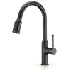 Single Handle Pull Down Sprayer Kitchen Faucet with 2 Function - Oil Rubbed Bronze