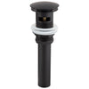 Bathroom Pop Up Drain With Overflow - Matte Black