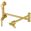 Two Handles pot filler faucet - Brushed Gold
