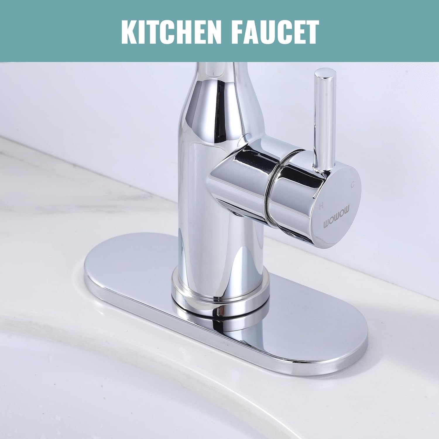 6 inch Stainless Steel Hole Cover Deck Plate for 1 or 3 Hole Bathroom Faucet - Orlando Product