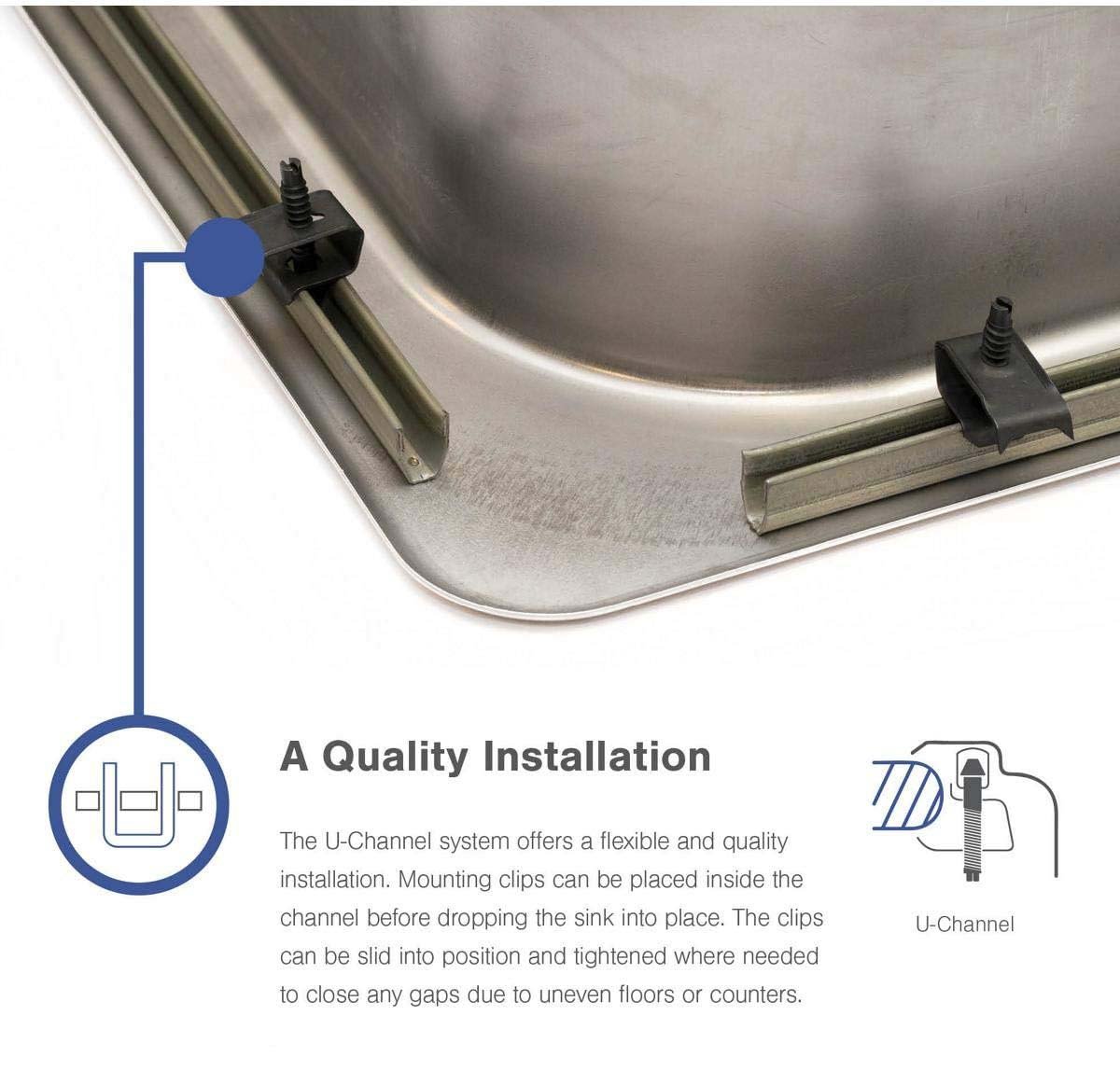 25"x22"x8" Drop - In Topmount Stainless Steel Single Bowl Kitchen Sink 3 - Hole - Orlando Product