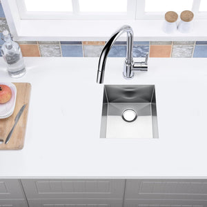15"x13"x8" Stainless Steel Undermount Single Bowl Kitchen Bar Sink 18 Gauge - Orlando Product