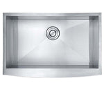 33"x20"x10" Zero radius Stainless Steel Single Bowl Apron Farm Sink, 16 Gauge - Orlando Product