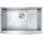 36”x 20“x 10” Zero radius Stainless Steel Single Bowl Apron Farm Sink, 16 Gauge - Orlando Product