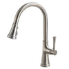 Single Handle Pull Down Sprayer Kitchen Faucet with 3 Function - Brushed Nickel
