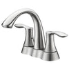 2 Handle 4 Inch Centerset Bathroom Faucet with Pop Up Drain - Brushed Nickel