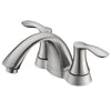 2 Handle 4 Inch Centerset 3 hole Bathroom Faucet with Pop Up Drain - Brushed Nickel