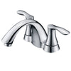 2 Handle 4 Inch Centerset 3 hole Bathroom Faucet with Pop Up Drain - Chrome