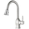 Single Handle Pull Down Sprayer Kitchen Faucet with 3 Function - Brushed Nickel