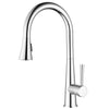 Single Handle Pull Down Sprayer Kitchen Faucet with 3 Function - Chrome