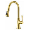 Single Handle Pull Down Sprayer Kitchen Faucet with 3 Function - Brushed Gold