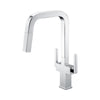 Two Handles Pull Down Sprayer Kitchen Faucet with 2 Function -KSK1219 - Polished Chrome