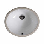 13"x11" White Oval Ceramic Undermount Bathroom Sink with Overflow - Orlando Product