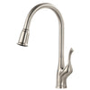 Single Handle Pull Down Sprayer Kitchen Faucet with 3 Function - Brushed Nickel