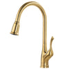 Single Handle Pull Down Sprayer Kitchen Faucet with 3 Function - Brushed Gold