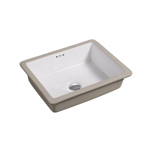 17"x13" Rectangle Ceramic Undermount Bathroom Sink with Overflow - Orlando Product