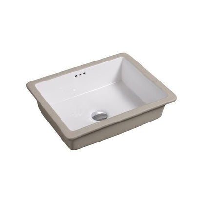 17"x13" Rectangle Ceramic Undermount Bathroom Sink with Overflow - Orlando Product