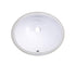 13"x11" White Oval Ceramic Undermount Bathroom Sink with Overflow