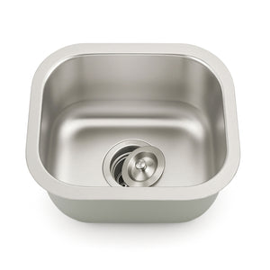 15"x13" Small Kitchen Sink Undermount Stainless Steel 18G