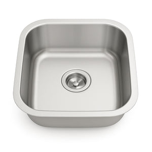 18"x18"x8" Undermount Stainless Steel Single Bowl Kitchen Bar Sink 18 Gauge