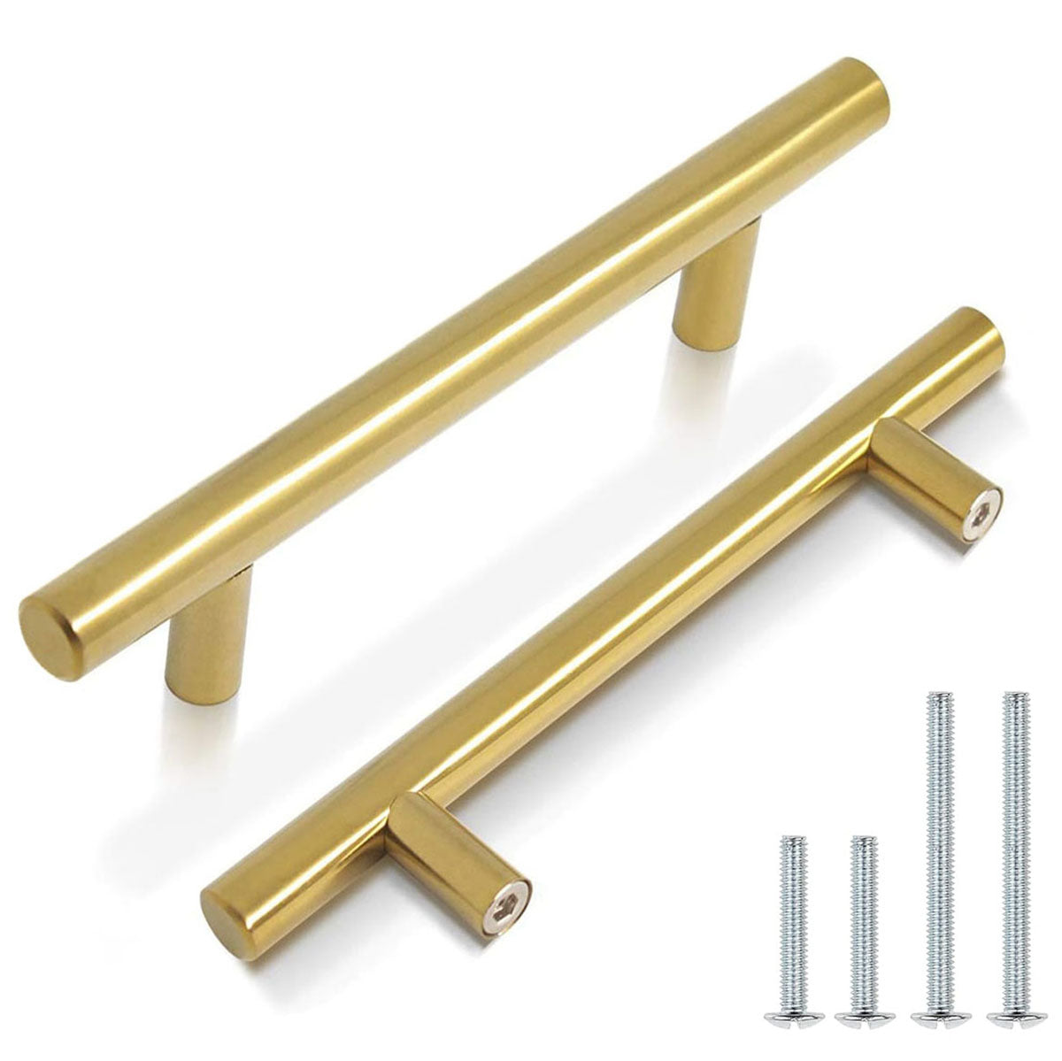 7.5" Stainless Steel Cabinet pulls/handles - 100 Pieces Brushed Gold