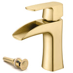 Single handle waterfall Bathroom Faucet with Pop Up Drain