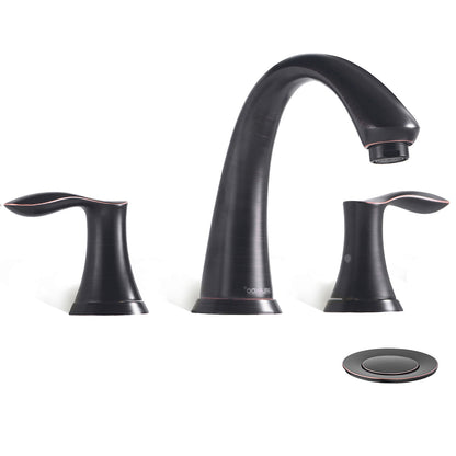 ORLANDO 8 inch Widespread Bathroom Faucet, Two Handle Bathroom Faucet 3 Hole with Pop - up Drain - Orlando Product