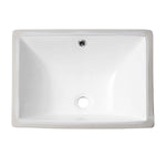 18"x12" Rectangle Ceramic Undermount Bathroom Sink with Overflow - Orlando Product