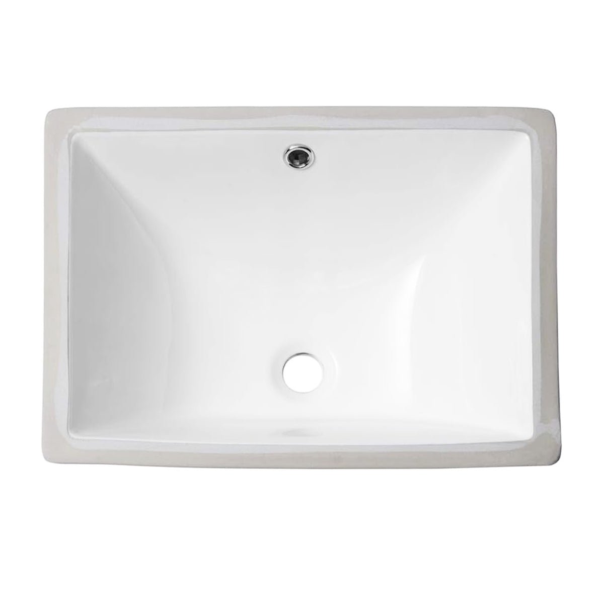 18"x12" Rectangle Ceramic Undermount Bathroom Sink with Overflow - Orlando Product