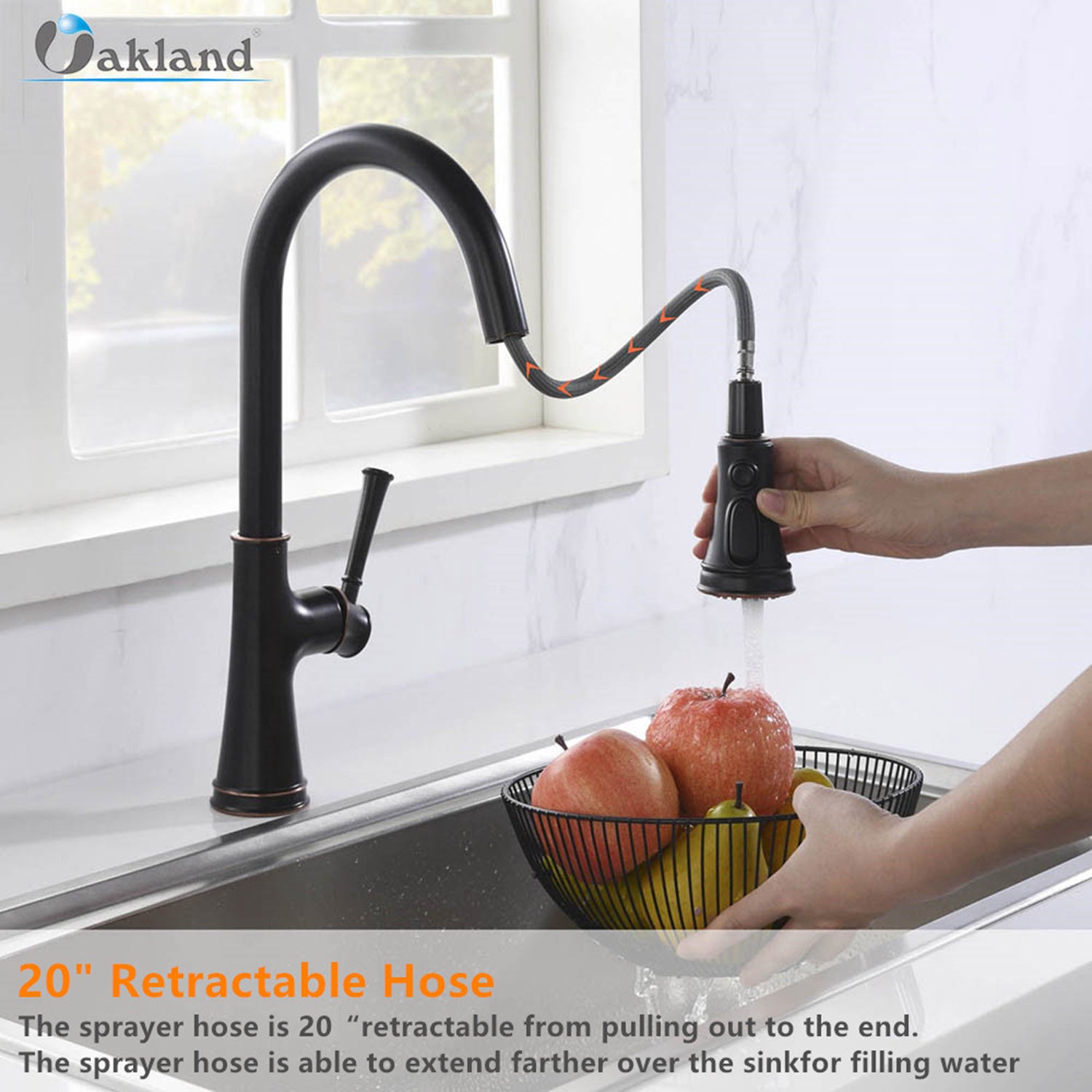 Single Handle Pull Down Sprayer Kitchen Faucet with 3 Function