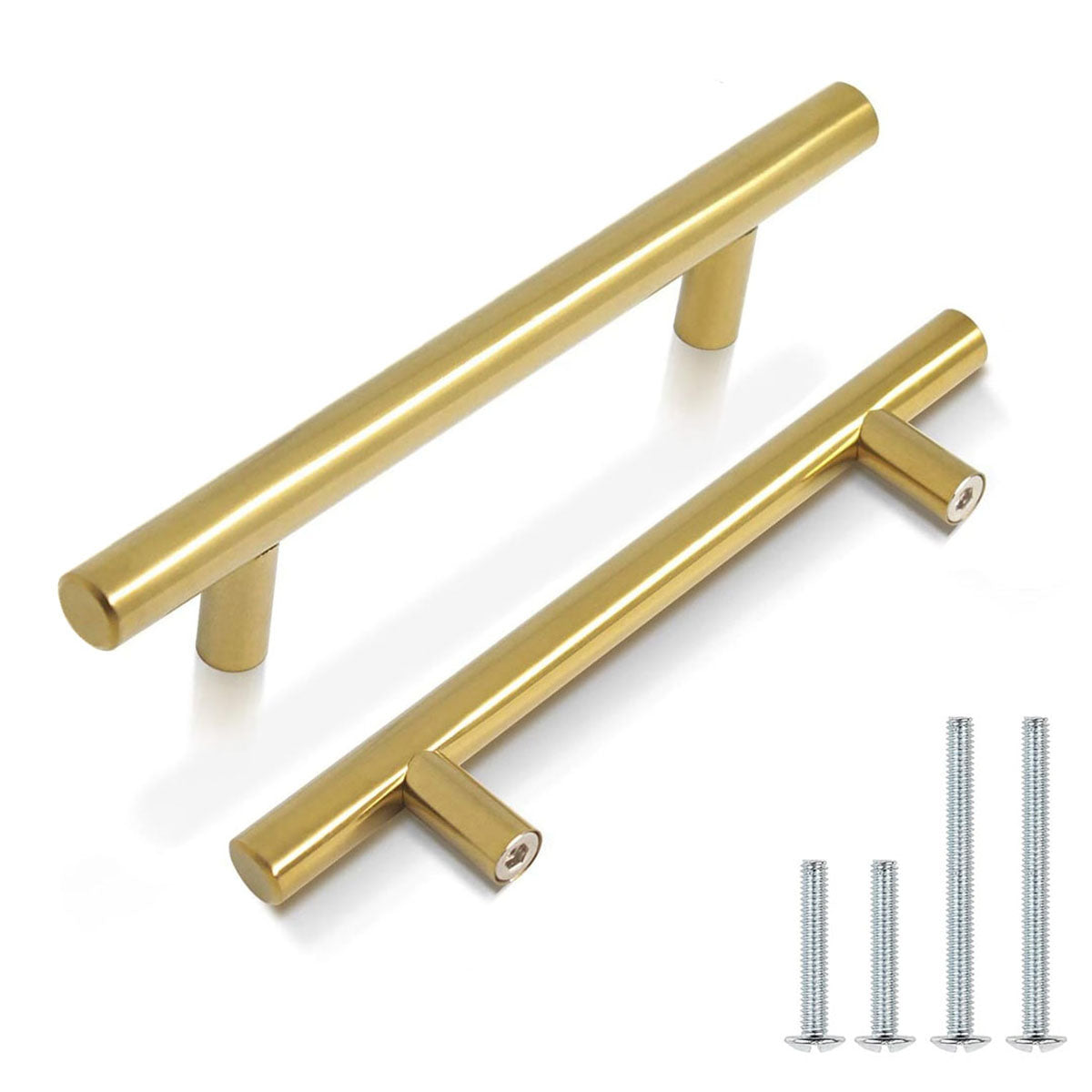 6" Stainless Steel Cabinet pulls/handles - 100 Pieces Brushed Gold