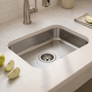 23"x18"x5" ADA Kitchen Sink Stainless Steel Undermount Single Bowl Kitchen Sink , 18 Gauge