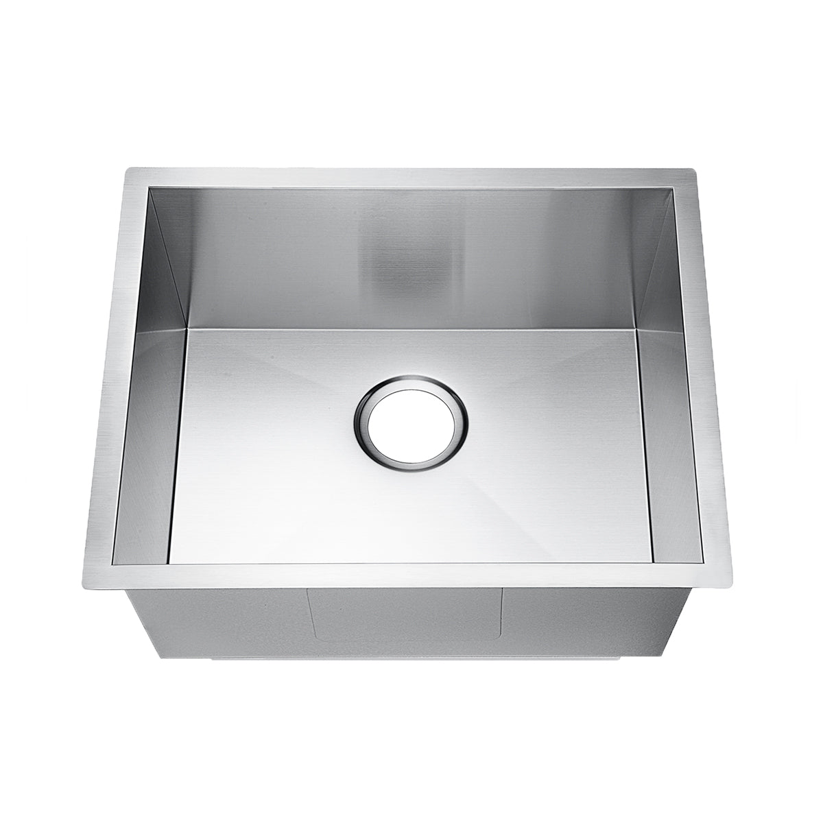 22"x18"x9" Undermount Stainless Steel 93 Degree Sharp Edge Single Bowl Kitchen Sink, 18 Gauge - Orlando Product