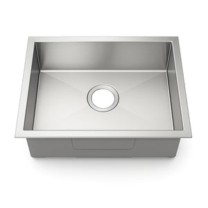 22"x18"x7" Undermount Stainless Steel 93 Degree Sharp Edge Single Bowl ADA Kitchen Sink
