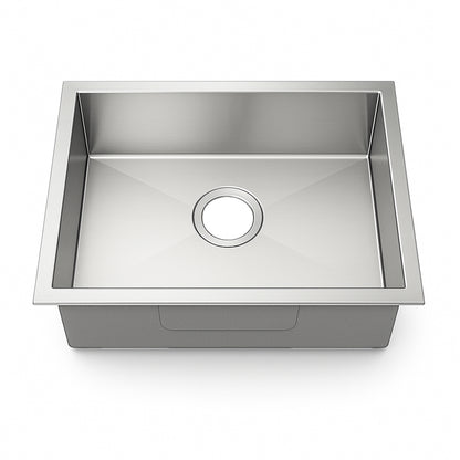 22"x18"x7" Undermount Stainless Steel 93 Degree Sharp Edge Single Bowl ADA Kitchen Sink