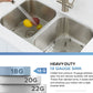 32"x18" Undermount Stainless Steel 50/50 Double Bowl Kitchen Sink, 18 Gauge