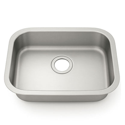 23"x18"x5" Stainless Steel Single Bowl Undermount ADA Sink, 18 Gauge