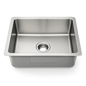 23"x18" Undermount Stainless Steel Small Radius Bowl Kitchen Sink, 18 Gauge