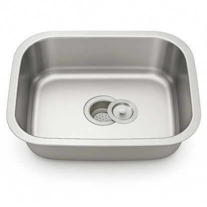 23"x18"x9" Undermount Stainless Steel Single Bowl Kitchen Sink, 18 Gauge/16 Gauge