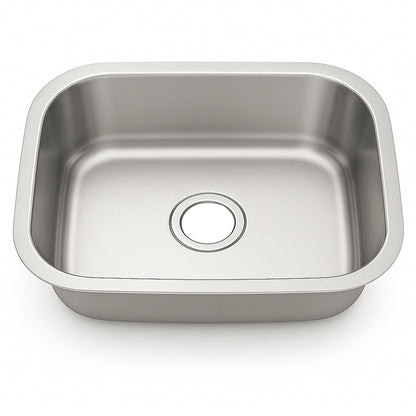 23"x18"x9" Undermount Stainless Steel Single Bowl Kitchen Sink, 18 Gauge/16 Gauge