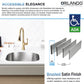 23"x21"x6" Undermount Stainless Steel Single Bowl Kitchen ADA Sink, 18 Gauge - Orlando Product