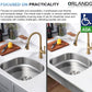 23"x21"x6" Undermount Stainless Steel Single Bowl Kitchen ADA Sink, 18 Gauge - Orlando Product