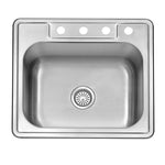 25"x22"x6" Drop - In Topmount Stainless Steel Single Bowl Kitchen Sink 4 - Hole - Orlando Product