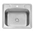 25"x22"x8" 1-Hole Drop-In Topmount Stainless Steel Single Bowl Kitchen Sink