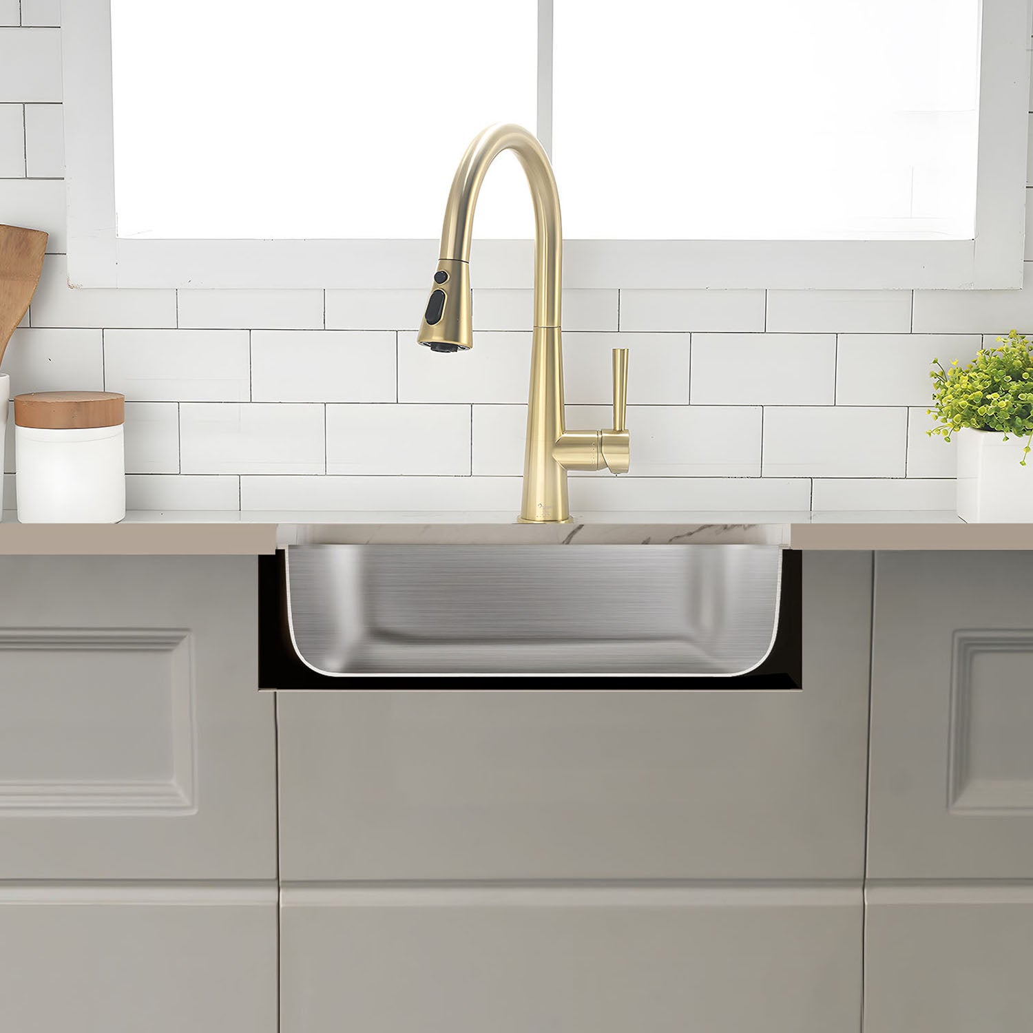 27"x18"x6" Undermount Stainless Steel Single Bowl ADA Compliant Sink, 18 Gauge - Orlando Product
